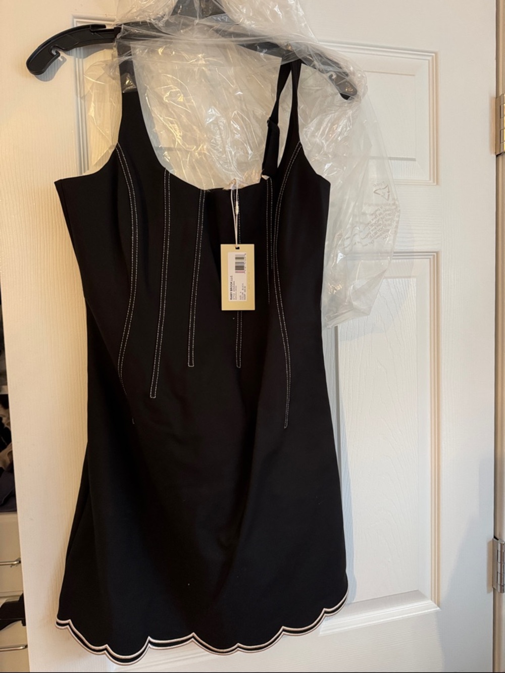 Ramy Brook NWT size 4 Adriana Sleeveless Scalloped Mini Dress - Picture 9 of 12